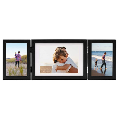 Vidaxl Fotorahmen Triptychon 22x15 cm+2x (10x15 cm) Schwarz