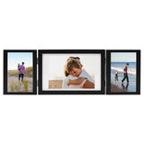 Vidaxl Fotorahmen Triptychon 28x18 cm+2x (13x18 cm) Schwarz