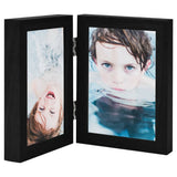 Vidaxl Fotorahmen Diptych 2x (10x15 cm) schwarz
