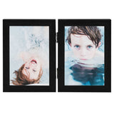 Vidaxl Fotorahmen Diptych 2x (10x15 cm) schwarz