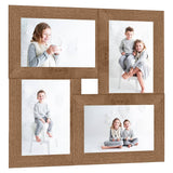 Vidaxl -Fotorahmen für 4x (10x15 cm) Foto MDF Lichtbruin