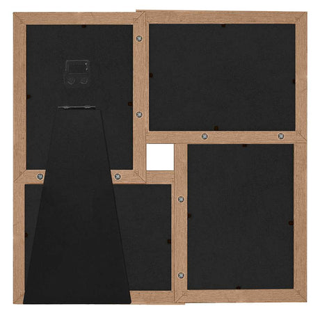 Vidaxl -Fotorahmen für 4x (10x15 cm) Foto MDF Lichtbruin