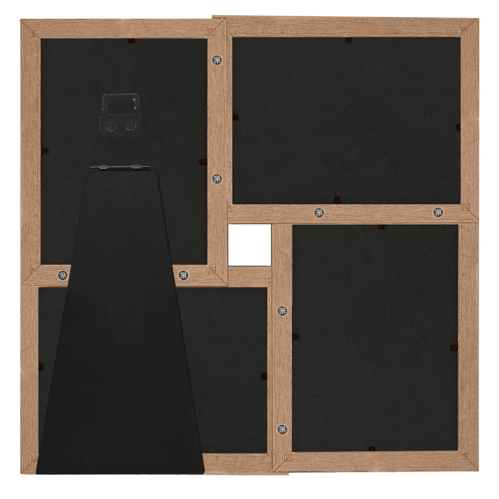 Vidaxl -Fotorahmen für 4x (10x15 cm) Foto MDF Lichtbruin