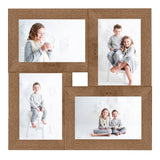 Vidaxl Fotoram för 4x (13x18 cm) Foto MDF Light Brown