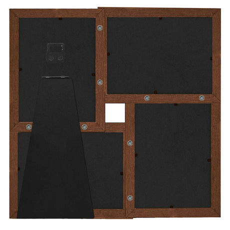 VIDAXL -Fotorahmen für 4x (10x15 cm) Foto MDF dunkelbraun