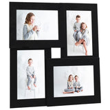 VIDAXL -Fotorahmen für 4x (10x15 cm) Foto MDF Schwarz