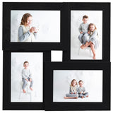VIDAXL -Fotorahmen für 4x (13x18 cm) Foto MDF Schwarz