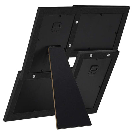 VIDAXL -Fotorahmen für 4x (13x18 cm) Foto MDF Schwarz