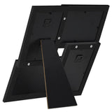 VIDAXL -Fotorahmen für 4x (13x18 cm) Foto MDF Schwarz