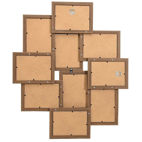 VIDAXL -Fotorahmen für 10x (10x15 cm) Foto MDF Hellbraun