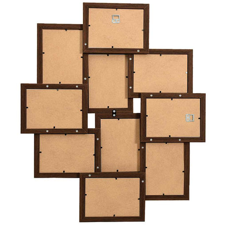 VIDAXL -Fotorahmen für 10x (13x18 cm) Foto MDF dunkelbraun