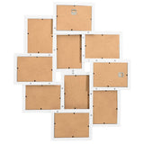 VIDAXL -Fotorahmen für 10x (10x15 cm) Foto MDF Weiß
