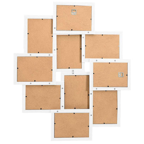 VIDAXL -Fotorahmen für 10x (10x15 cm) Foto MDF Weiß