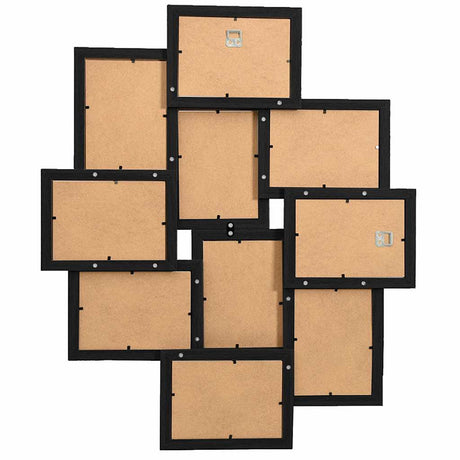 VIDAXL -Fotorahmen für 10x (10x15 cm) Foto MDF Schwarz