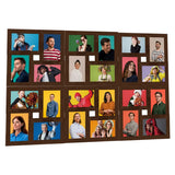 VIDAXL -Fotorahmen für 24x (10x15 cm) Foto MDF Dunkelbraun