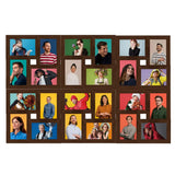 VIDAXL -Fotorahmen für 24x (10x15 cm) Foto MDF Dunkelbraun