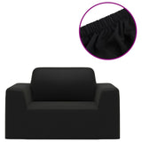 Vidaxl Bankhoes Stretch Polyester Trikotschwarz