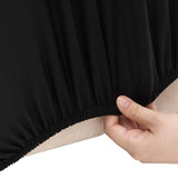 Vidaxl Four -seater Bank Cover Stretch Polyester Jersey Black