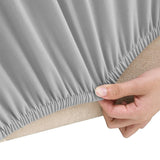 Vidaxl Vier -Eerer Bank Cover Stretch Polyester Jersey Grey