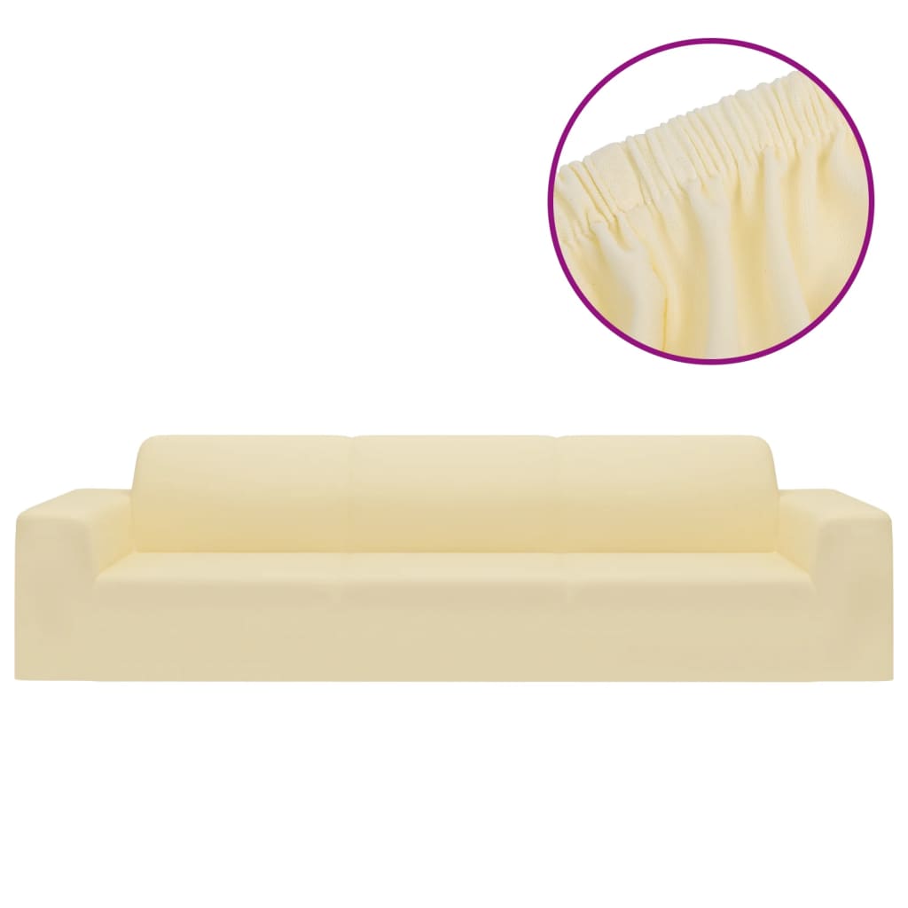 Vidaxl Four -seater Cover Stretch Polyester Jersey Cream -