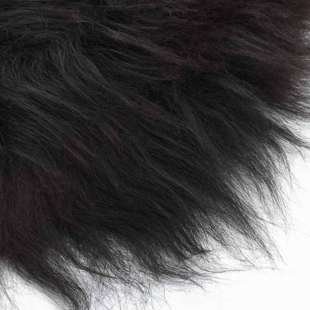 Vidaxl Stuhl Cover Icelander Schafe Leder 70x110 cm Schwarz