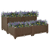 VIDAXL -Pflanzer erhöhte 80 x 80 x 38 cm Polypropylen