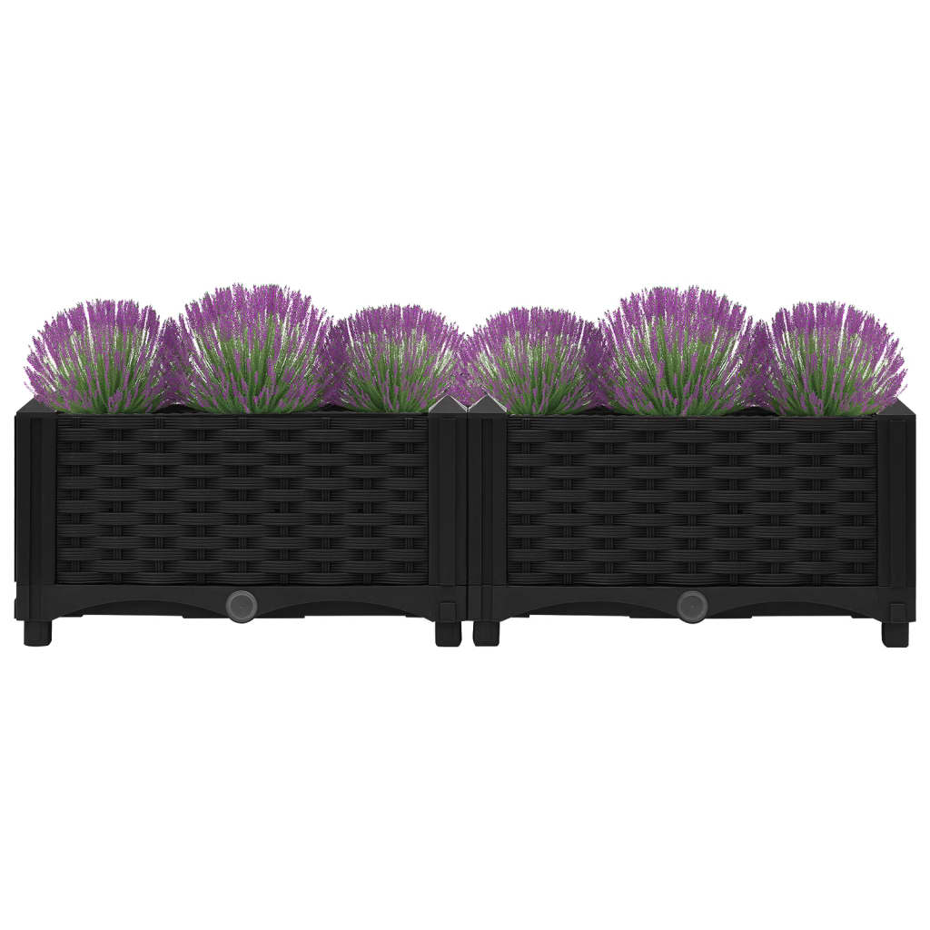 Vidaxl Planter je dvignil 80x40x23 cm polipropilen