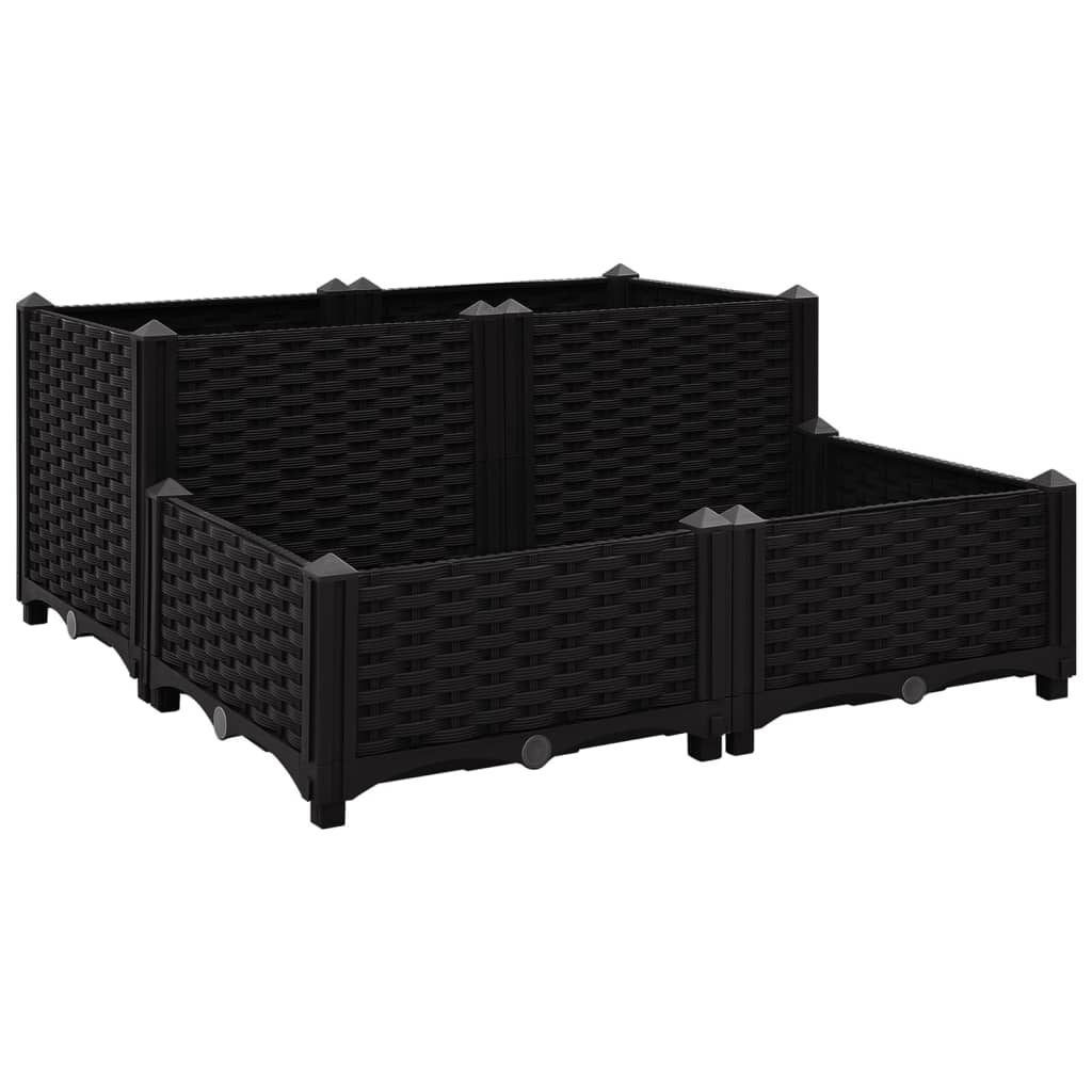 Vidaxl Planter je dvignil 80x80x38 cm polipropilen