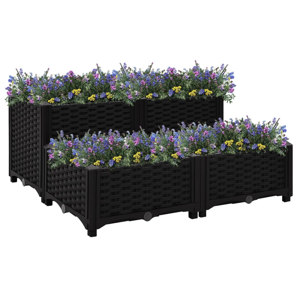 Vidaxl Planter je dvignil 80x80x38 cm polipropilen