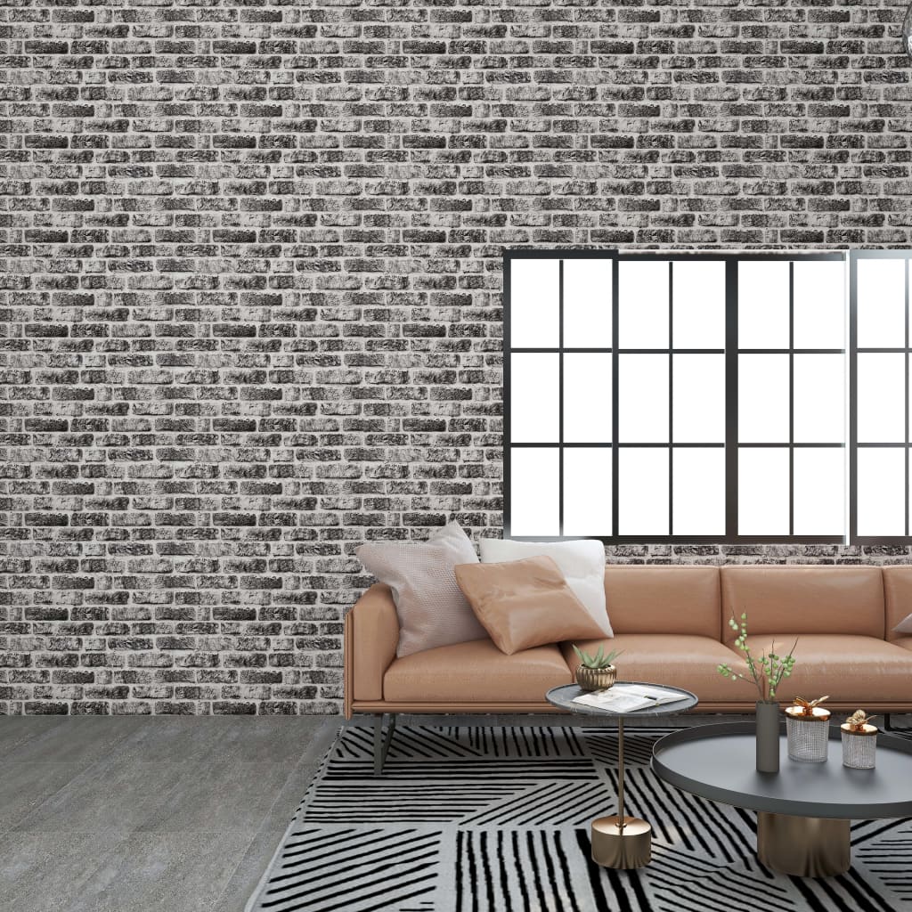 Vidaxl 11 St Wall Panels 3D Dark Grey Brick EPS