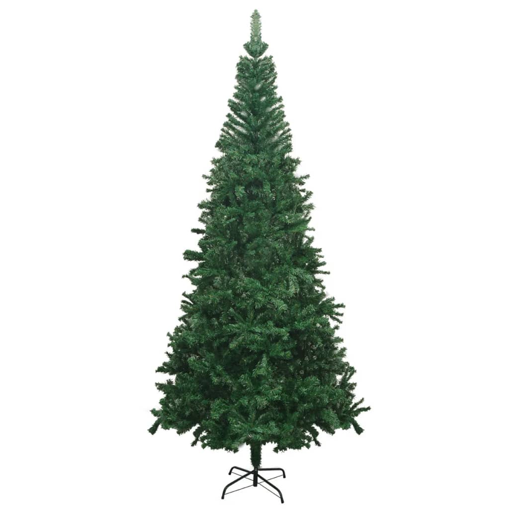Vidaxl Kunstkerstboom mit Beleuchtung und Weihnachtsbällen L 240 cm Grün