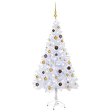 VIDAXL KUNSTKERSTBOOM mit Beleuchtung und Weihnachtsbällen 380 Zweige 150 cm