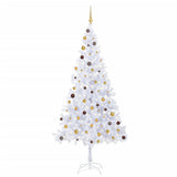 VIDAXL KUNSTKERSTBOOM mit Beleuchtung und Weihnachtskugeln 910 Zweige 210 cm