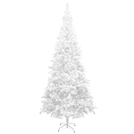 Vidaxl Kunstkerstboom mit Beleuchtung und Weihnachtsbällen L 240 cm Weiß