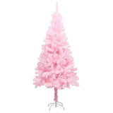 Vidaxl Kunstkerstboom mit Beleuchtung und Weihnachtskugeln 180 cm PVC Pink