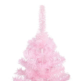 Vidaxl Kunstkerstboom mit Beleuchtung und Weihnachtskugeln 240 cm PVC Pink
