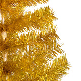 Vidaxl Kunstkerstboom mit Beleuchtung und Weihnachtskugeln 210 cm Haustier Gold