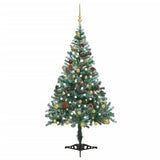 Vidaxl Kunstkerstboom mit Lichtkugeln Schneekiefer 150 cm