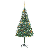 VIDAXL KUNSTKERSTBOOM mit Lichtheiligbällen Kiefernkegel 180 cm