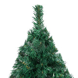 Vidaxl Kunstkerstboom mit Beleuchtung und Weihnachtskugeln 180 cm PVC Grün