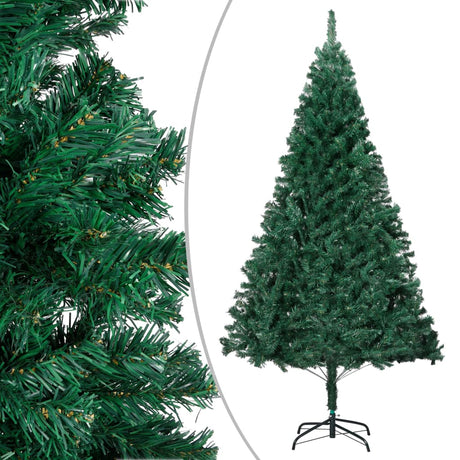 Vidaxl Kunstkerstboom mit Beleuchtung und Weihnachtsbällen 240 cm Grün