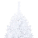 Vidaxl Kunstkerstboom mit Beleuchtung und Weihnachtskugeln 210 cm PVC Weiß