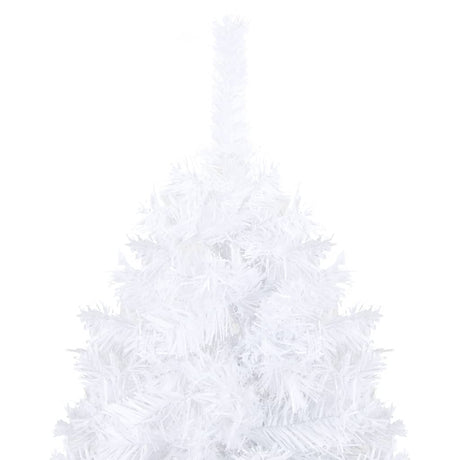 Vidaxl Kunstkerstboom mit Beleuchtung und Weihnachtsbällen 240 cm Weiß