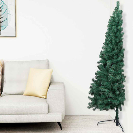 Vidaxl Kunstkerstboom mit Beleuchtung und Weihnachtsbällen bei halb 150 cm grün