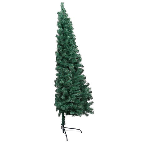 Vidaxl Kunstkerstboom mit Beleuchtung und Weihnachtsbällen halb 180 cm Grün