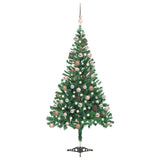 Vidaxl Kunstkerstboom mit Beleuchtung und Weihnachtskugeln 230 Zweige 120 cm