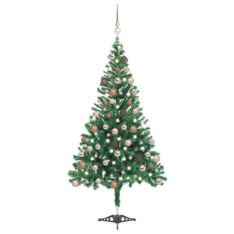 VIDAXL KUNSTKERSTBOOM mit Beleuchtung und Weihnachtsbällen 546 Zweige 180 cm