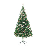 VIDAXL KUNSTKERSTBOOM mit Beleuchtung und Weihnachtskugeln 910 Zweige 210 cm