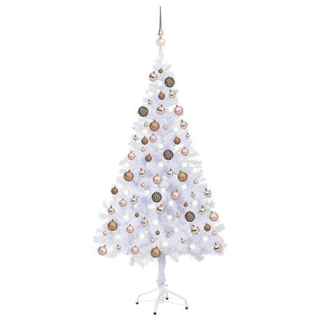 Vidaxl Kunstkerstboom mit Beleuchtung und Weihnachtskugeln 230 Zweige 120 cm