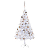 VIDAXL KUNSTKERSTBOOM mit Beleuchtung und Weihnachtsbällen 380 Zweige 150 cm